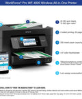 Heavy Duty Wireless Color Inkjet All In One Printer Featuring Precision Core Heat Free Technology And Durabrite Ultra Pigment Ink For Blazing Fast High Volume Home Office Printing That Really Slaps, showing touchscreen and paper tray.