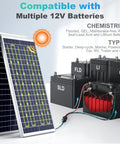 12V 30W Solar Battery Charger Maintainer With UltraSmart MPPT Controller Weatherproof 30W Solar Panel Kit and batteries