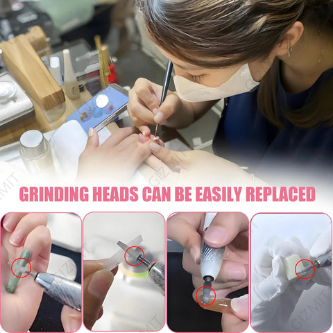 Image of a technician using the Straight Up Professional 2 In 1 Electric Nail Vacuum Cleaner And Drill Machine Kit for nail care.