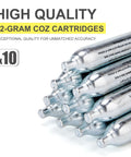 12 Gram CO2 Cartridges Non-Threaded For Paintball Guns Pellet Guns BB Guns And Airsoft Guns High-Grade CO2 Cylinders 10 pack