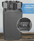 Safebox Portable Safe With 3 Digit Resettable Combination Lock, Slash Resistant Material, Close-up of Secure Lock
