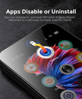 Close-up of 72GB WiFi MP3 Player With Bluetooth 4.0 Inch Full Touch Screen MP4 Player showing app icons on display