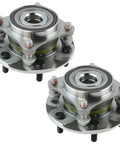 Heavy Duty Front Wheel Bearing And Hub Assembly Pair For Driver And Passenger Axles, view showcasing two pre-assembled units.