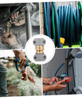 Ciieeo 3 Sets Garden Hose Repair Kit With Heavy Duty Aluminum Connectors That Seal Tight So You Stop Leaking And Fix Your Sprinkler Nozzles Fast, hose connectors in use
