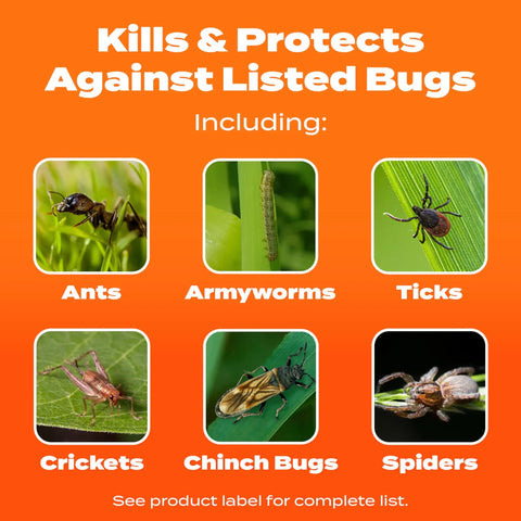 SummerGuard Lawn Food With Insect Control That Helps Your Lawn Fight Heat And Drought, Kills Listed Bugs, No Burn Grass