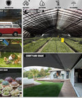 55 Percent Shade Cloth Mesh Tarp With Grommets For Plant Cover 6.5X16.5Ft installed on carport, greenhouse, zoom, succulents, courtyard shade