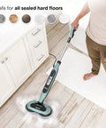 Heavy Duty Steam And Scrub Mop For Hard Floors All In One Deep Cleaning Game Changer using steam on wooden floor.