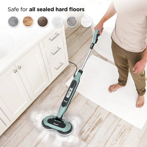Heavy Duty Steam And Scrub Mop For Hard Floors All In One Deep Cleaning Game Changer using steam on wooden floor.