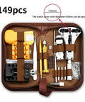 Pro Grade Watch Repair Tool Kit 149Pcs With Link Pin Remover Shell Opener Spring Bar Tools in brown case