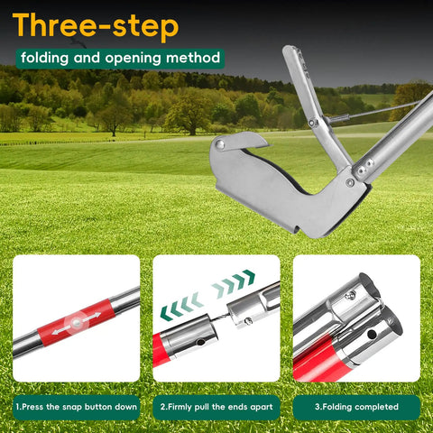 78 Inch Folding Snake Grabber Tool For Extra Long, Safe Handling, Stainless Steel Tongs With High Load Capacity, Corrosion Resistant, Easy To Clean And Maintain, Ideal For Reptile Control And Outdoor Wildlife Work