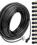 Outdoor Misting Kit With 98.4 Feet Of Brass Nozzle Line, 50 Brass Nozzles, 50 T Connectors, And Three Quarter Inch Faucet Adapters