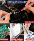Pro Multimeter Test Leads Set with Ultra Sharp Gold Plated Probes testing auto circuits and devices, 40.5 inch silicone leads.