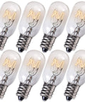 8 Packs 25W E12 T20 Incandescent Bulbs For Himalayan Salt Lamps And Wax Warmers 120V 2700K Warm White Light 150 Lumen