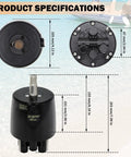 Outboard Hydraulic Steering Pump Helm For Boats Up To 300 HP Front Mount product specifications with dimensions labeled
