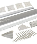 All In One Guitar Setup Kit With 16 Inch Fret Leveler And Notched Straight Edge For Pro Grade Neck Setup Radius Gauge Set