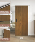 Slick Concealed Sliding Barn Door With Hella Soft Close Hardware Kit And Invisible Rail System For Badass Smooth Gliding Action showing dimensions 36x84 inch