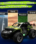 1:18 Scale RC Monster Truck For Kids 4 To 12 All Terrain Off Road Remote Control Car With LED Lights displaying graffiti design