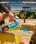 Seesii 8000 PSI grease gun kit (blue/black, 14oz) front view