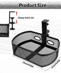 Under Desk Storage Drawer Organizer With Clamp On Mount 360 Degree Rotating Hanging Tray Basket product size details