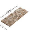 Reclaimed Wood 3D Wall Panels Kit 10 Handcrafted Planks for Rustic DIY Wall Decor, 9.5 Sq Ft Coverage, natural wood grain 19.5x7 in