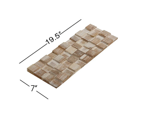 Reclaimed Wood 3D Wall Panels Kit 10 Handcrafted Planks for Rustic DIY Wall Decor, 9.5 Sq Ft Coverage, natural wood grain 19.5x7 in