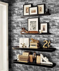 Wall with Grey Faux Brick Peel And Stick Wallpaper 17.7 X 393.7 Inches Removable Vinyl Wall Covering for bathroom or living space.