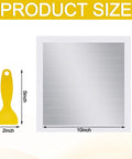 Four Pack 10 x 10 Inch Drywall Repair Kit With Self Adhesive Mesh Patches Scraper And Sanding Pads Heavy Duty Aluminum Tool Set