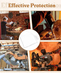 Top Tier Clear Safety Shield For Bench Grinders mounted on machines, showing effective protection against sparks and debris.