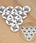 Foam Board Washer Set 220 Pcs Galvanized Steel One And One Eighth Inch Fasteners arranged on wooden surface