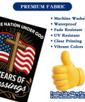 Patriotic USA Garden Flag 12x18 Inch Double Sided Waterproof Banner Celebrating 250 Years Of One Nation Under God 1776 To 2026