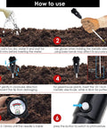 Steps for using 2 In 1 Soil pH And Moisture Tester With 12 Inch Long Probe For Plants Garden Lawn Farm Greenhouse Accurate pH Range 3 To 8