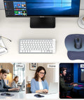 Gel Wrist Rest Mouse Pad With Ergonomic Support For Office And Gaming Non Slip Smooth Surface Cozy Gel Cushion on desk setup