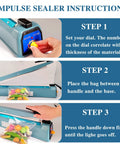 Tabletop 16 Inch Heat Sealer For Mylar Bags And Plastic Poly Bags 110 Volt Manual Bag Sealing Machine instructions and steps