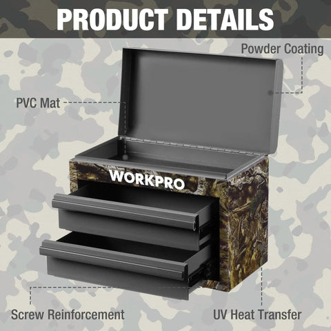 Compact Metal Mini Workbox With Two Smooth Glide Drawers And Secure Top Lid For Slick Job Site Organization Rock Solid Hardware Storage And Grab And Go Convenience