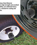 4 Pack Stainless Steel Boat Trailer Bearing Protector Caps With Dust Cover, Dual Side Shielding And 1.980 Inch Diameter on wheel