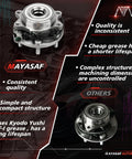 Comparison of MAYASAF and other wheel hub bearing assemblies, showing design and quality differences.