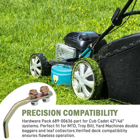 Hardware Pack 689-00636 Replacement For 42 Inch And 46 Inch Bagger System Boot With Double Lower Chute Mounting Rod And Leaf Collection Kit For Lawn Tractors