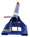 Heavy Duty Telescoping Forklift Boom Attachment With 6000 Lbs Load Capacity And 24 Inch Forks Built Tough From Welded Structural Steel For Zero Hassle Thirty Seven Degree Tilting, front view.