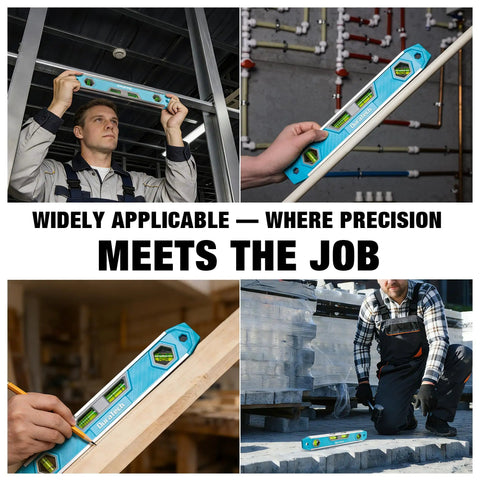 12 Inch Magnetic Torpedo Level With Neon Bubbles And V Groove For Right On Point Layouts And Quick Slope Readings Built Heavy Duty For No Sweat Diy Projects And Solid Contractor Work