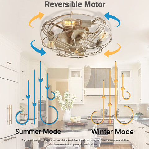 Blade-Less Farmhouse Ceiling Fan With Light And Remote Control, Black Finish, reversible motor diagram in kitchen