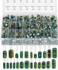 Must Have 460 Piece Capacitor Assortment Kit With 24 Values, 1uF To 1500uF, 6.3V To 50V Aluminum Electrolytic Caps in DIP Box