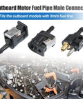 Three Piece Marine Boat Fuel Line Connector Fittings Set With 8mm Male And Female Quick Connects For Yamaha Outboard Fuel