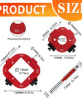 Professional Grade Aluminum Router Templates And Jigs For Woodworking, Precision Edge Guide and Corner Radius Tool Set and sizes.