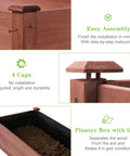 Detailed view of Heavy Duty Raised Garden Bed With Thick 2.4 Inch Leg Stand 48 By 24 By 30 Inches Outdoor Wood Elevated Planter Box With Liner.