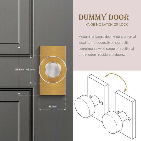 Crystal Glass Door Knob Set In Antique Brass Finish Non Locking Handles For Bifold Closet Barn And French Doors 2 Pack