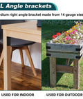 YVHFWOY 20-pack black 2mm steel L brackets (4x4x2 in) for wood; indoor desk use and outdoor garden bed brackets