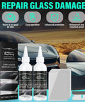 Crack Repair Kit 2026 Upgrade Nano Glass Repair Liquid For Cracks And Chips Quick Fix For Windshields Windows And Mirrors All Crack Types Automotive Glass Repair Tool 2 Pack