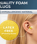 Small Ear Plugs For Sleep Ultra Soft Foam For Small Ears in ear, latex-free memory foam, hypoallergenic material