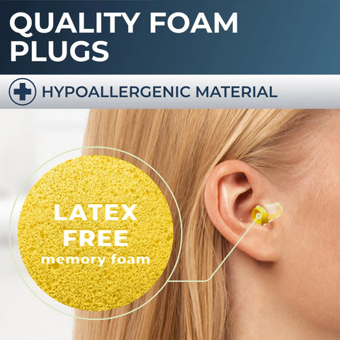 Small Ear Plugs For Sleep Ultra Soft Foam For Small Ears in ear, latex-free memory foam, hypoallergenic material
