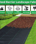 Heavy Duty Weed Barrier Landscape Fabric 3 Ft By 300 Ft Geotextile Weed Blocker for gardens and driveways under mulch